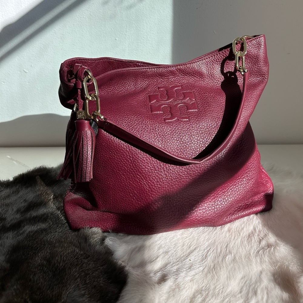 Tory Burch Burgundy Shoulder Bag